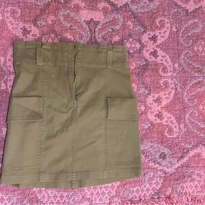 A.L.C. Tan Khaki Mini Skirt with Utility Seams